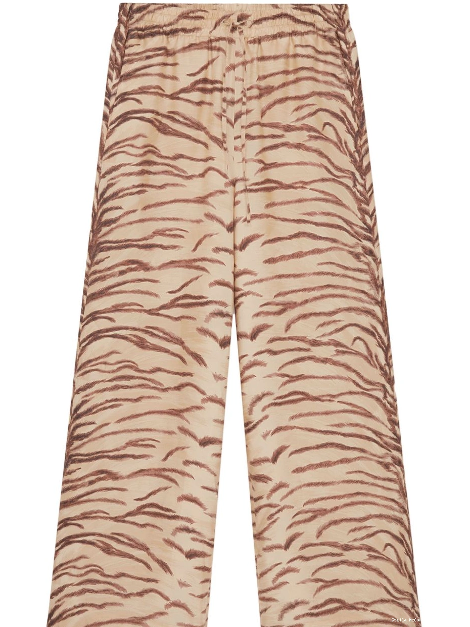 Affordable silk Stella organic McCartney tiger-print Women trousers 0714